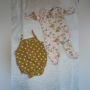Bundle: never worn 3-6 months girls onesies